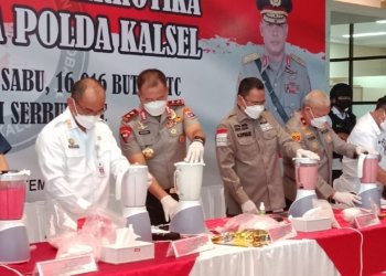Hemat Rp62 Miliar Uang Negara, Polda Kalsel Musnahkan Barang Bukti Jenis Sabu