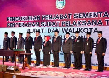 Sekretaris Daerah Kabupaten Asahan menghadiri Pengukuhan Pjs Bupati Asahan