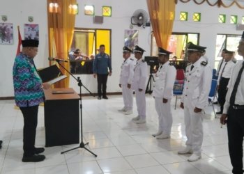 Bupati Kotabaru Kukuhkan Kades dan BPD di Kecamatan Pulau Sembilan