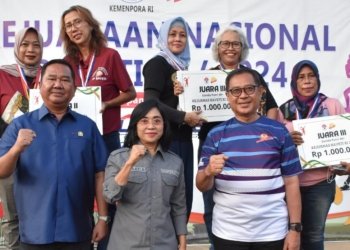 Ekti Imanuel Hadiri Penutupan Kejuaraan Nasional Baveti XI di Balikpapan