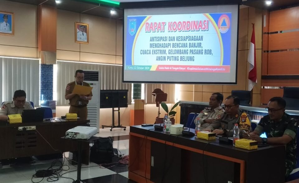 BPBD Kabupaten Banjar Gelar Rakor Antisipasi Cuaca Ekstrem