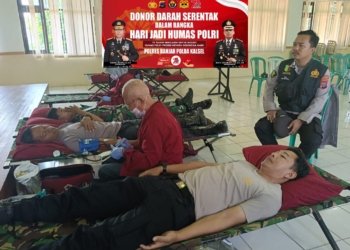 Polres Banjar Gelar Donor Darah Serentak dalam Rangka Hari Jadi Humas Polri ke-73