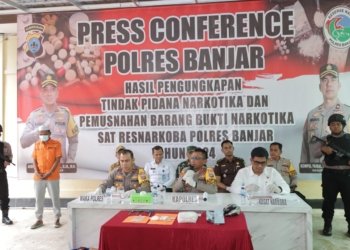 Polres Banjar Ungkap Kasus Peredaran Narkotika Senilai Miliaran Rupiah