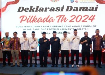 Deklarasi Damai Pilkada Tabalong, Haji Fani Ajak Masyarakat Jaga Perdamaian