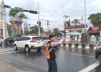 Lakukan Sosialisasi, Dishub Banjarbaru Uji Coba Hingga Rekayasa Lalin Simpang Tugu Adipura