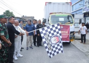 Bupati Asahan Lepas Distribusi Logistik Pilkada Serentak Tahun 2024