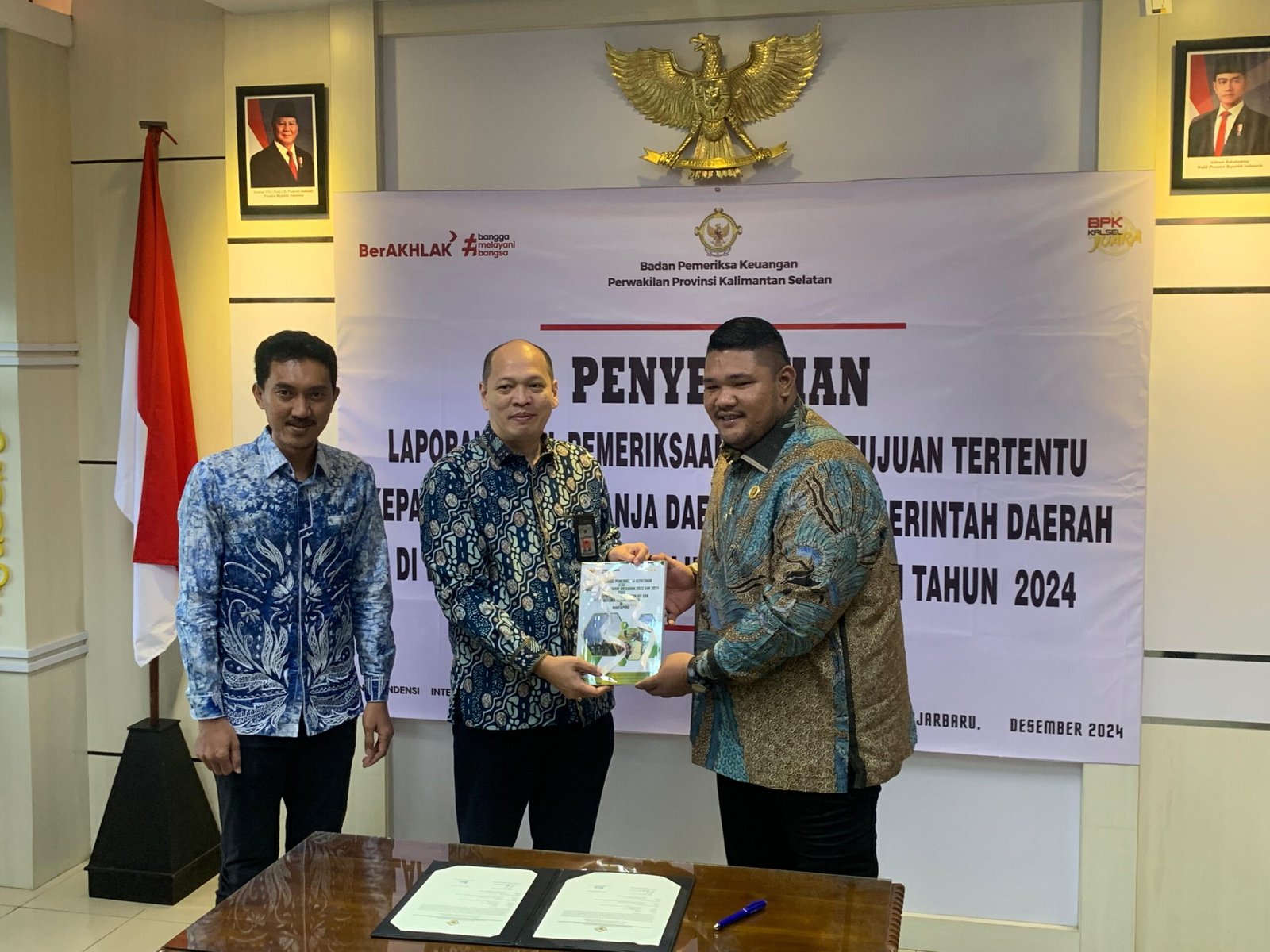 Ketua DPRD Kabupaten Banjar Terima LHP Kabupaten Banjar