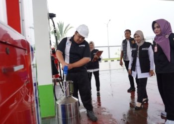 Jelang Nataru, DKUMPP Kabupaten Banjar Lakukan Pengawasan SPBU