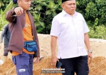 Pembangunan Lapangan Sepak Bola di Desa Sepunggur, Bukti Komitmen DPRD Tanah Bumbu