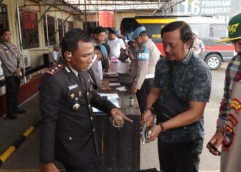 Gelar Apel Pemeriksaan Senjata Api Guna Keamanan, Integritas dan Profesionalisme Polri