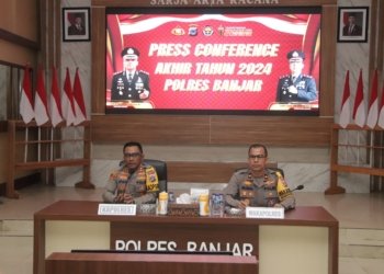 Press Conference Akhir Tahun 2024 Polres Banjar