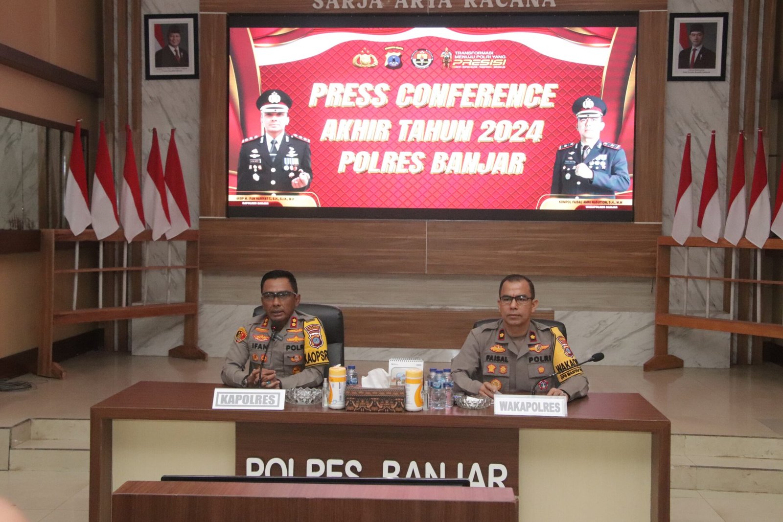 Press Conference Akhir Tahun 2024 Polres Banjar