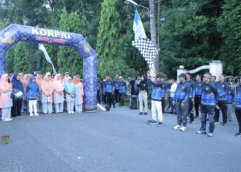 Semarak HUT Korpri ke-53 Tahun, DPK Korpri Kabupaten Asahan Gerak Jalan Santai
