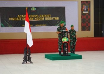 Kasdim 1022 Tanah Bumbu Pimpin Acara Korp Raport