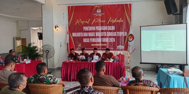 Rapat Pleno Terbuka Penetapan Pasangan Calon Terpilih Walikota Dan Wakil Walikota Sibolga