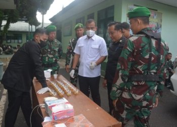 Anggota Kodim 1006 Banjar Ikuti Tes Urine Narkoba