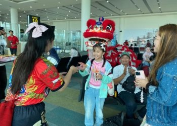 Bandara Syamsudin Noor Hadirkan Parade Barongsai di Hari Imlek