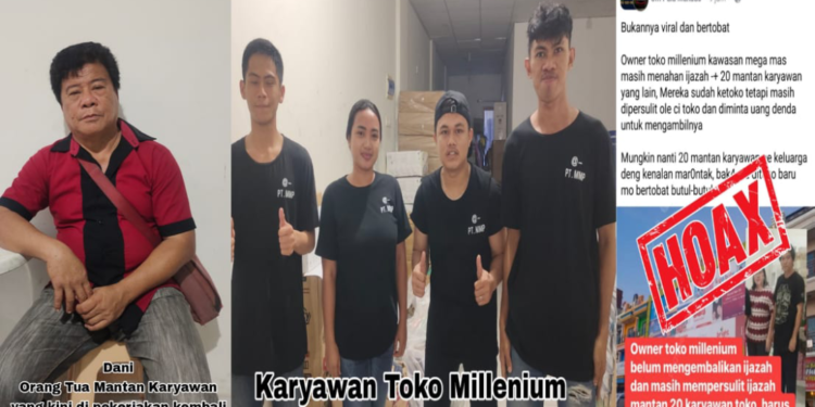 Tudingan Bohong Terhadap Toko Millenium di Sosial Media, Pihak Toko Milleniun Tegaskan Hal Tersebut Hoax