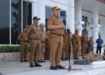 Sekretaris Daerah Pimpin Apel Gabungan di lingkungan Pemerintah Kabupaten Asahan