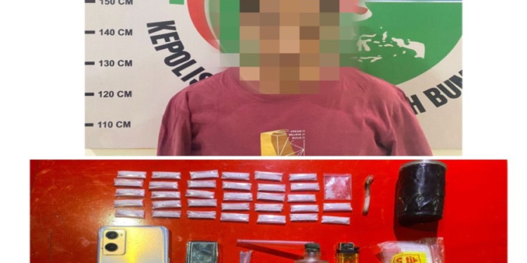 Simpan 33 Paket Sabu, Seorang Pria Diamankan Polisi di Desa Gunung Besar