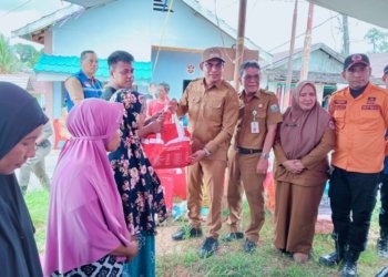 Wakil Bupati Kotabaru Serahkan Bantuan untuk Korban Kebakaran di Gunung Mandar