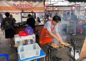 Warisan Turun Temurun, Sate Gambut Hadir di Pasar Wadai Ramadhan Banjarbaru