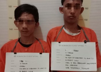 Dua Pengedar Sabu di Tapteng Diciduk Polisi, Pemasok “Pak Jeng” Masih Misterius