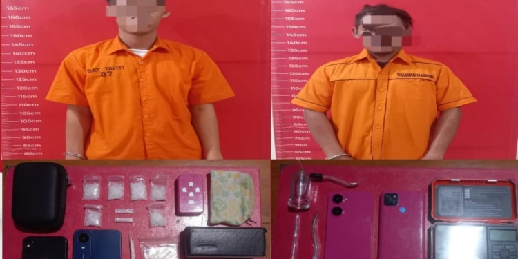 Bengkel Jadi Sarang Narkoba, Dua Pelaku Dibekuk Satresnarkoba Polres Banjar