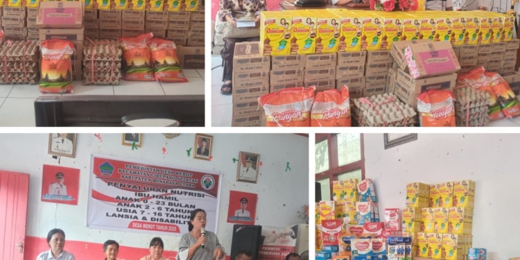 Desa Werot Salurkan Nutrisi untuk Ibu Hamil, Anak, Lansia, dan Disabilitas: Warga Apresiasi Kepemimpinan Hukum Tua Belly Rampengan