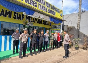 Sinergi TNI-Polri, Kodim 1022/Tanah Bumbu Kawal Keamanan Mudik Lebaran 2025