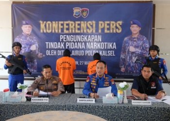 Polairud Polda Kalsel Bongkar Jaringan Narkoba, Dua Tersangka Diciduk di Bantaran Sungai Martapura