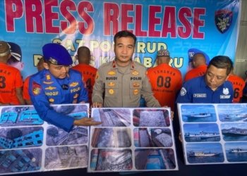 Satuan Polairud Kotabaru Amankan 7 Kapal Pelaku Aktivitas Destructive Fishing