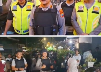 Patroli Humanis Kapolres Bitung Ciptakan Rasa Aman di Malam Lebaran Ketupat