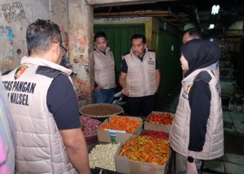 Satgas Pangan Ditreskrimsus Polda Kalsel Sidak Pasar Centra Antasari Banjarmasin