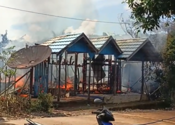 Tiga Rumah Kayu di Aranio Ludes Terbakar, Kerugian Capai Rp 300 Juta