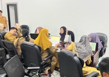 Diskominfo Kotabaru Melakukan Verifikasi dan Validasi Data E- Walidata Seluruh SKPD Kotabaru
