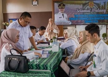 Masuk Tiga Besar, Kelurahan Mentaos Dinilai Tim Evaluasi Provinsi Kalsel