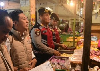 Jelang Idul Adha, Satgas Pangan Polda Kalsel Sidak Pasar Ahad Kertak Hanyar, Harga Sembako Terkendali