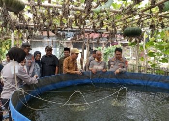 Panen Pekarangan Jadi Berkah, Polres Banjar Bagikan PMT untuk Warga Desa Teluk Sanggar