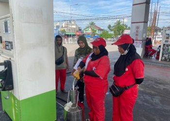 Pastikan Takaran BBM Akurat, DKUMPP Banjar Tera Ulang SPBU di Kecamatan Gambut