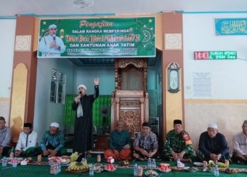 Babinsa Sungai Loban Hadiri Peringatan Tahun Baru Islam, Pererat Silaturahmi dan Tebar Kepedulian untuk Anak Yatim