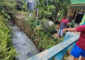 Parit di Wilayah RT 11 Desa Gunung Antasari Tercemar, Pemerintah Desa Siap Lakukan Pembersihan dan Imbau Jaga Lingkungan