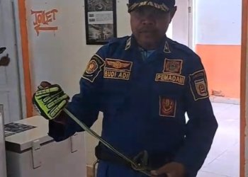 Damkar Banjarbaru Amankan Satu Ekor Ular di Cafe Titik Teras