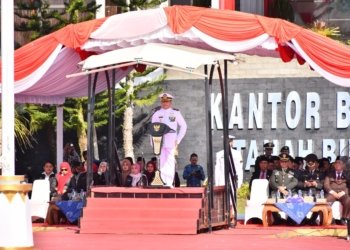 Komandan Lanal Kotabaru Pimpin Upacara Hari Jadi Kalsel ke-75