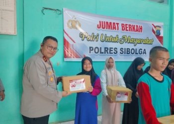 Sambut HUT RI ke-80, Kapolres Sibolga Gelar Jumat Berkah dan Berbagi Bansos di Panti Asuhan