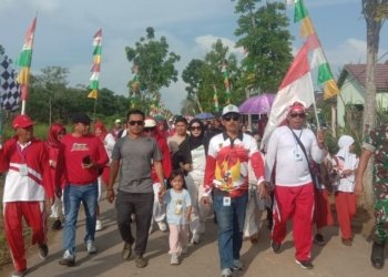 Ribuan Warga Meriahkan Jalan Santai HUT ke-58 Desa Sarigadung