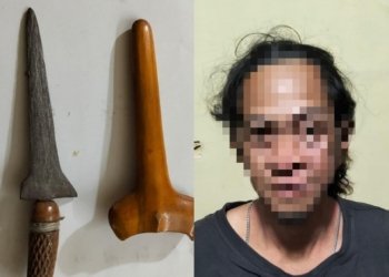 Mabuk Bawa Sajam, Pria 38 Tahun Dibekuk Polisi di Depan SPBU Cempaka Banjarbaru