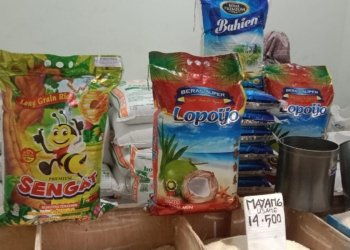 Pengiriman Sulit, Harga Beras Jawa Kemasan Naik di Pasar Bauntung Banjarbaru
