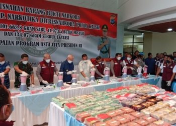 Polda Kalsel Musnahkan 101 Kilogram Sabu dan 11 Ribu Ekstasi, 520 Ribu Jiwa Terselamatkan