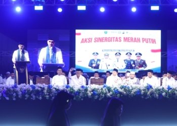 Dandim 1022 Tanah Bumbu Hadiri Peringatan Maulid Nabi dalam Kegiatan Aksi Sinergitas Merah Putih